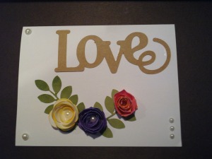 Simple title and flowers from the CTMH Cricut Collections